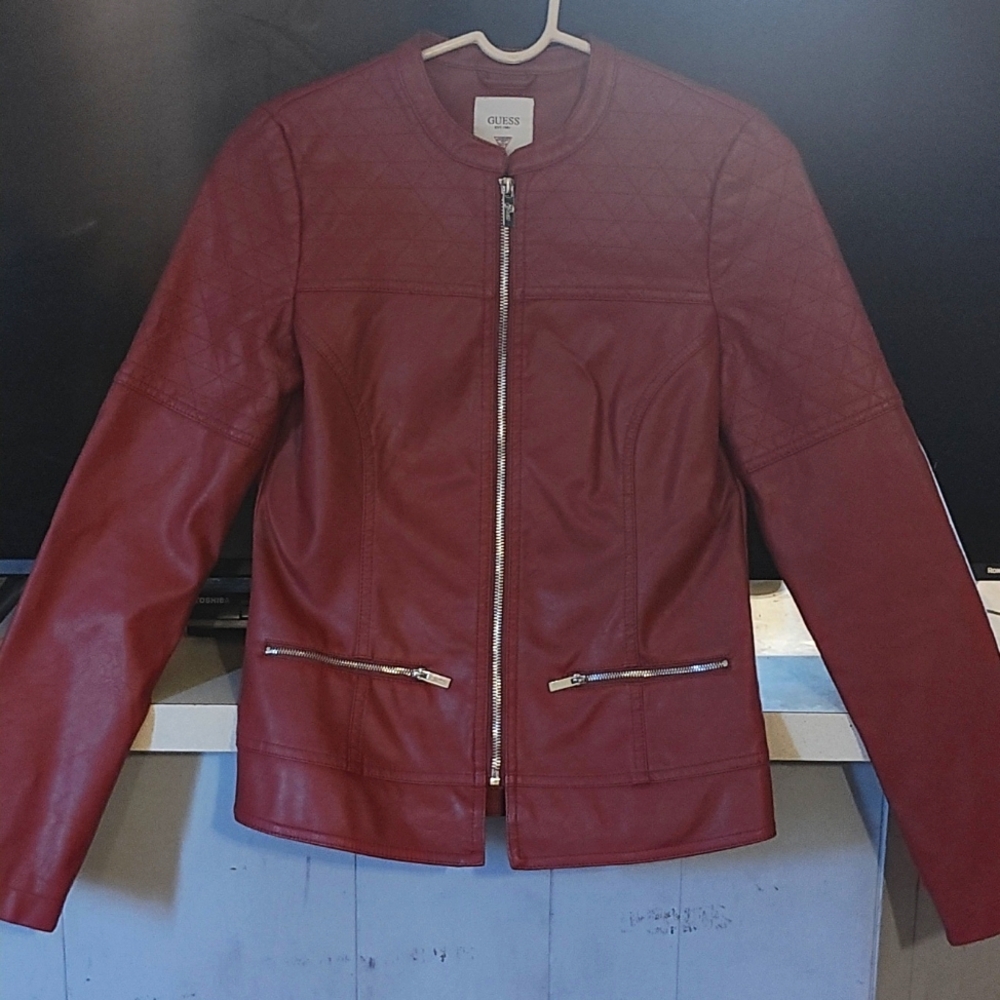 Women's xs red guess jacket